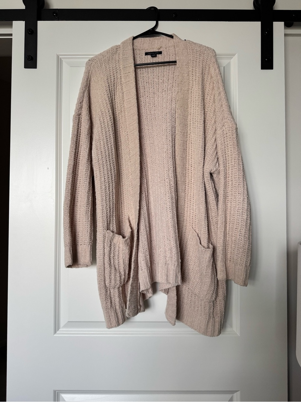 American Eagle Outfitters Cozy Open-Front Cardigan - Apricot